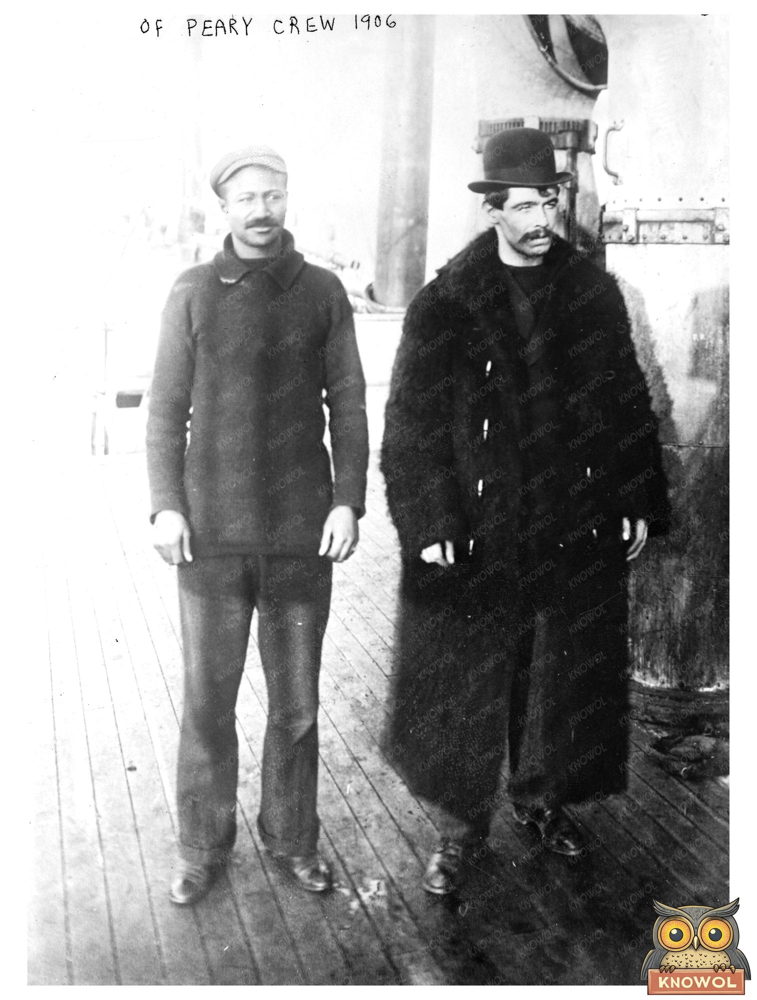 1906 Arctic Explorer Mat Henson on Ship Deck