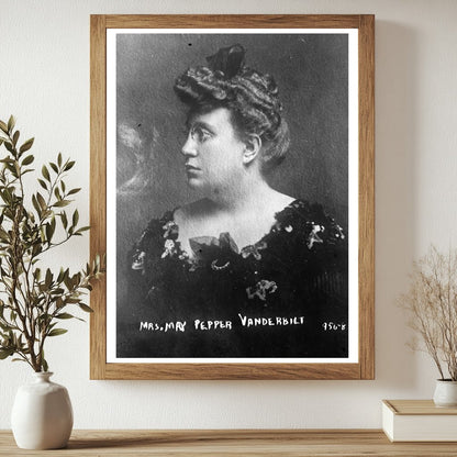 Elegant Portrait of Mrs. May Pepper Vanderbilt
