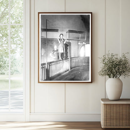 1910 Pittsburgh: Swimwear Clad Woman in Airplane