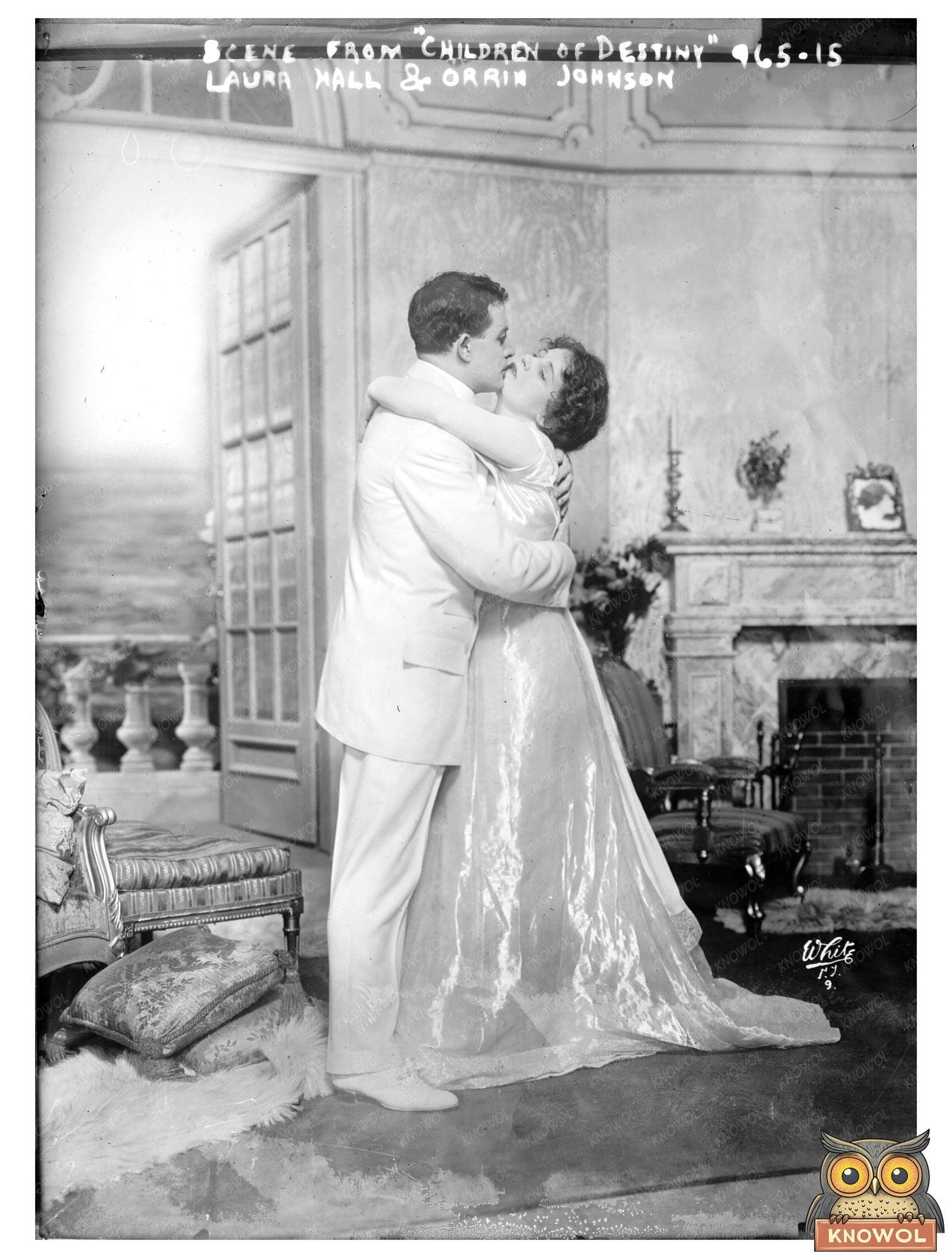 Emotional Embrace: Laura Hall & Orrin Johnson in 1910