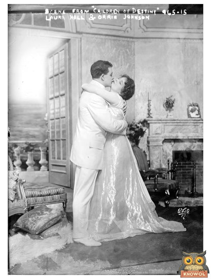 Emotional Embrace: Laura Hall & Orrin Johnson in 1910