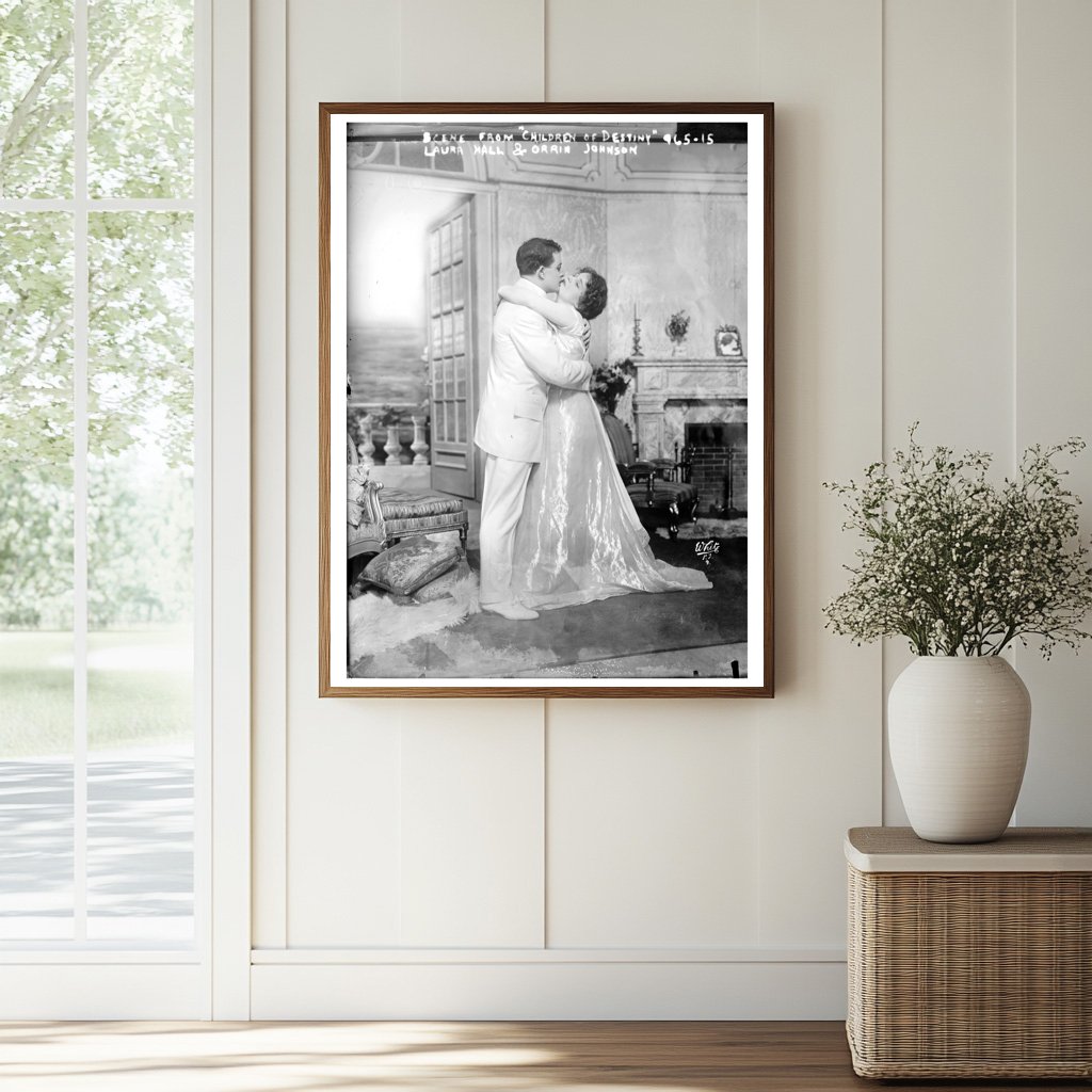 Emotional Embrace: Laura Hall & Orrin Johnson in 1910