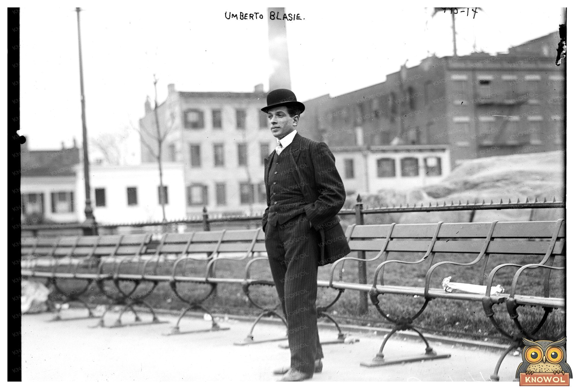 Historic Park Scene with Notable Figure, 1910