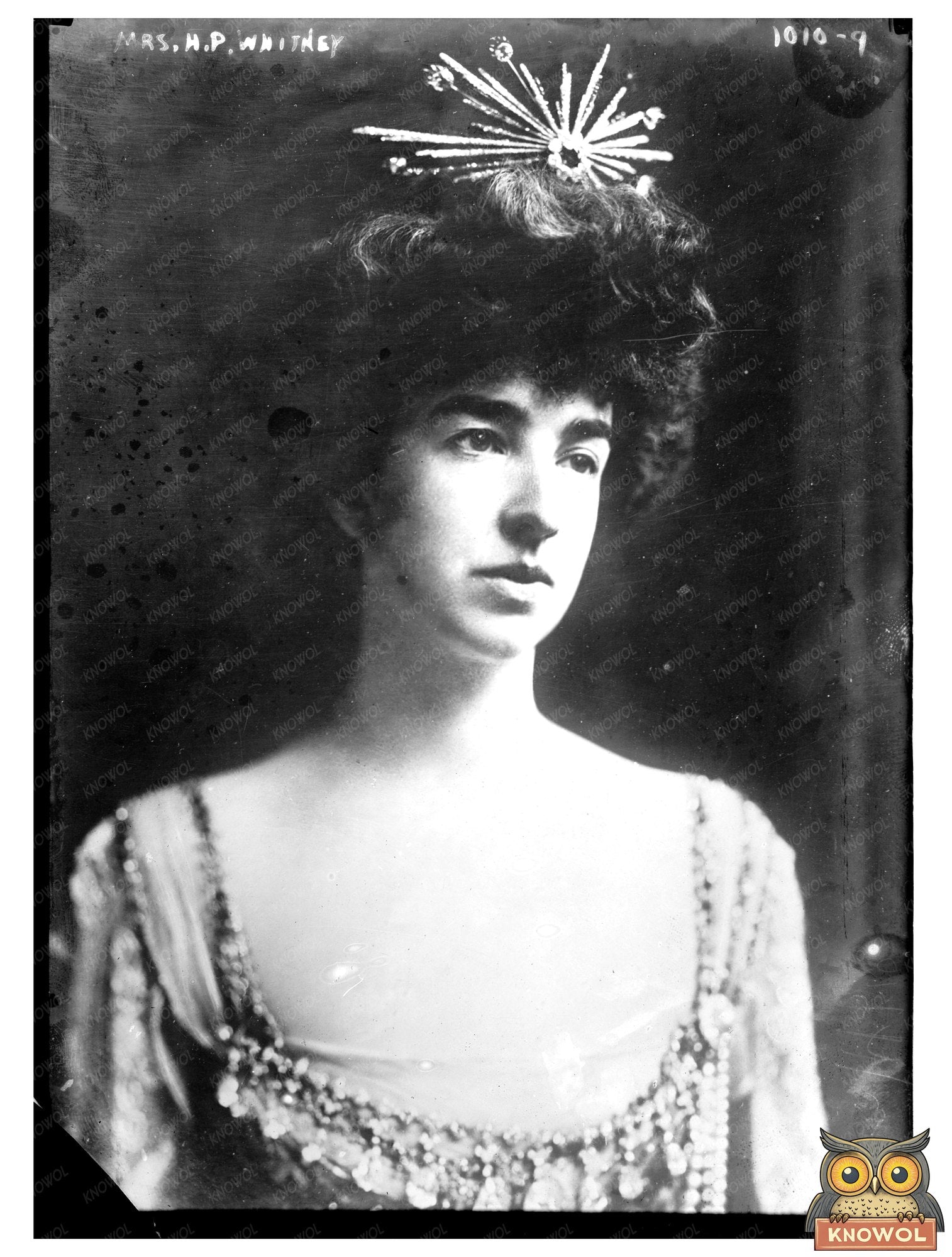 Elegant Portrait of Mrs. H.P. Whitney, Early 20th Century