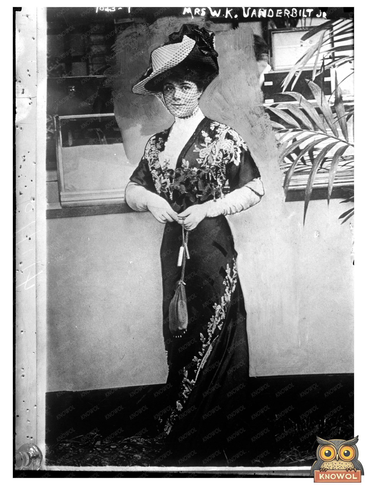 Elegant Society Portrait of Mrs. Vanderbilt, Jr.