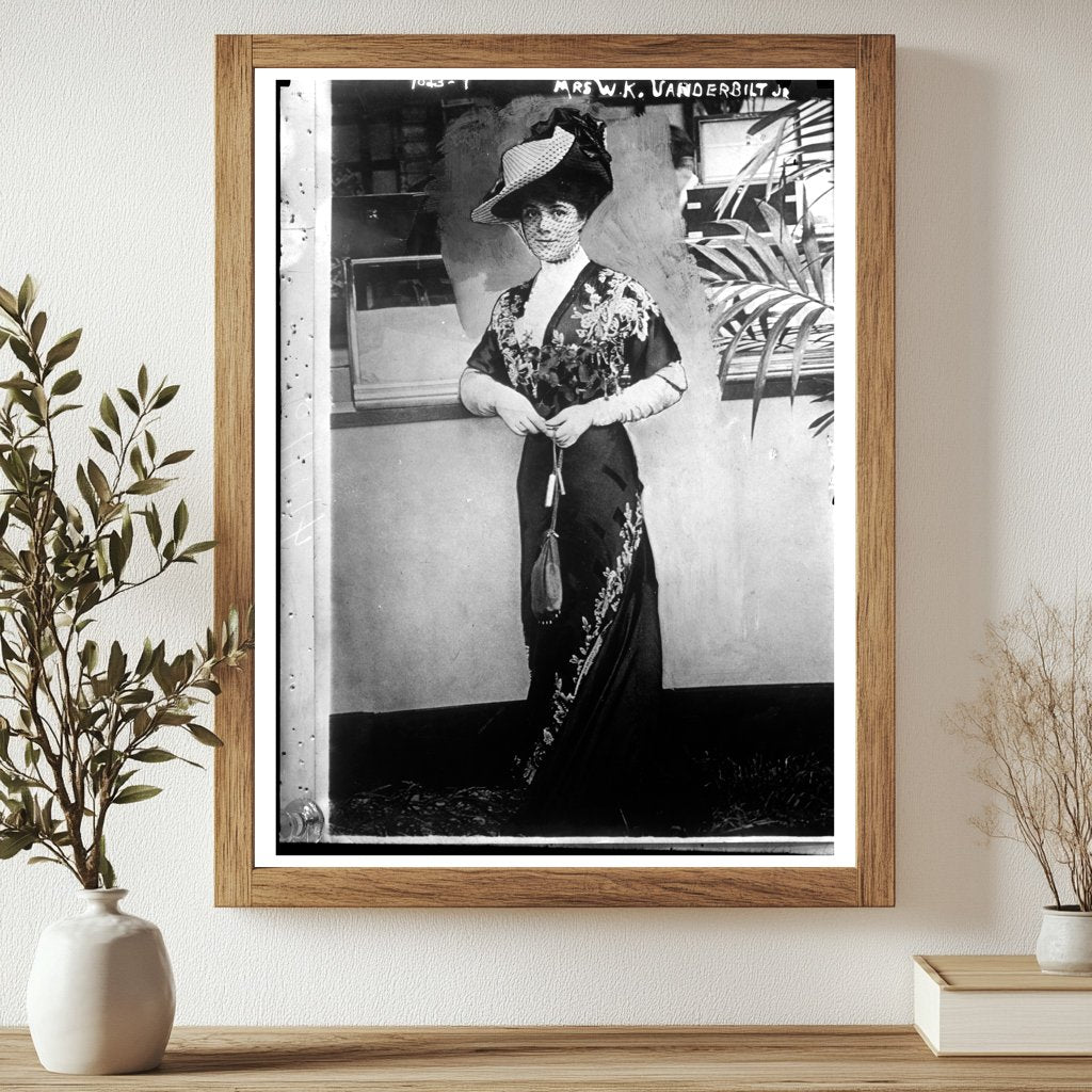 Elegant Society Portrait of Mrs. Vanderbilt, Jr.