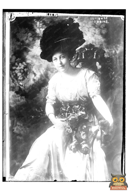 Elegant Portrait of Gertrude Bodine, Early 1900s