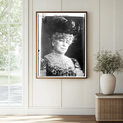 Elegant Portrait of Mrs. H.H. Rogers in Vintage Style