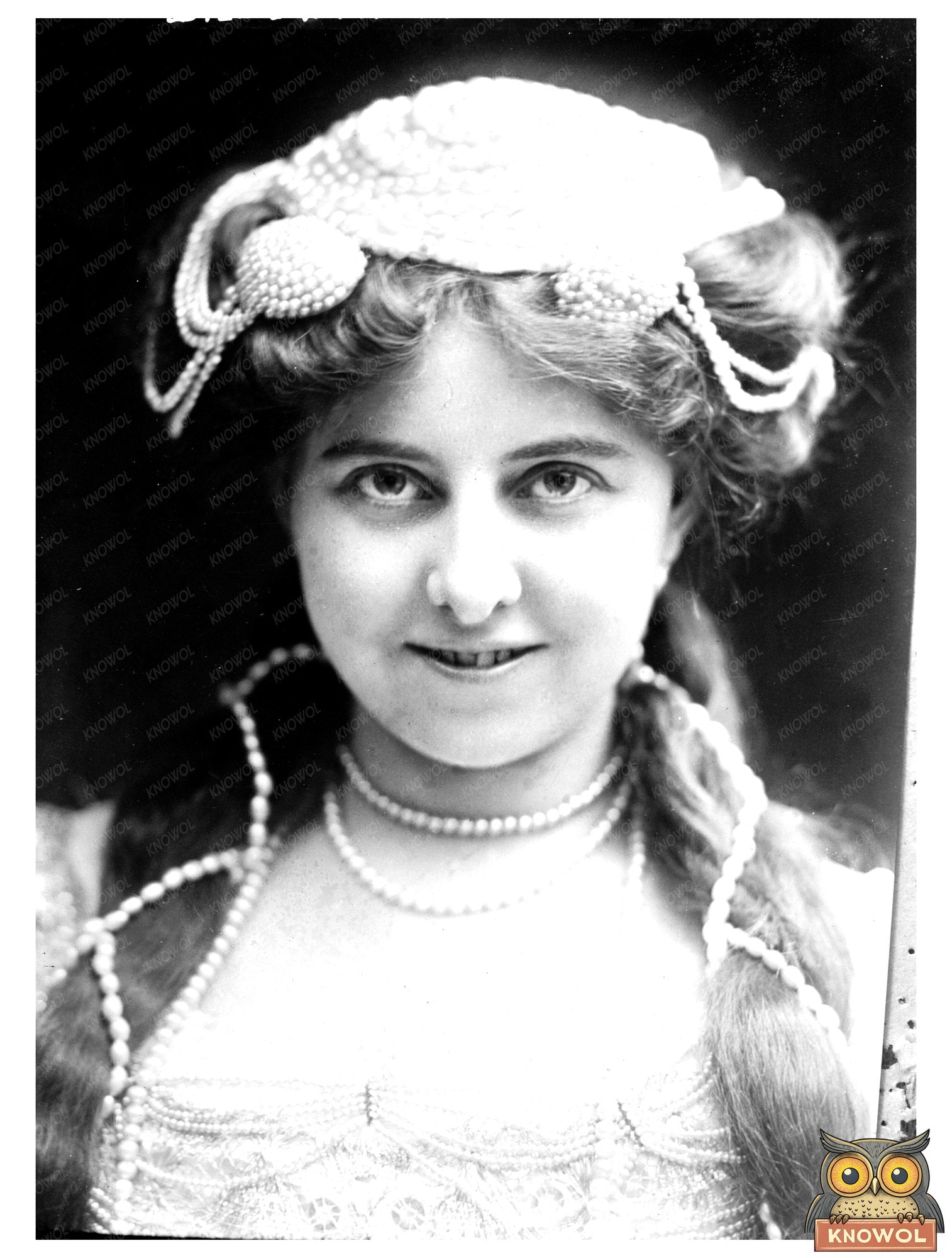 Elegant Portrait of Estelle Wentworth in Vintage Style