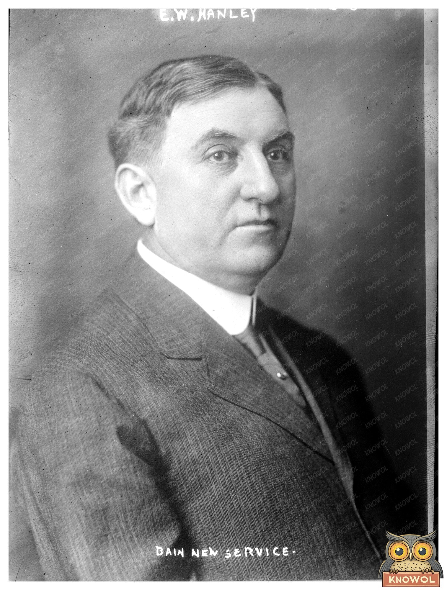 Vintage Portrait of E.W. Hanley - Early 20th Century