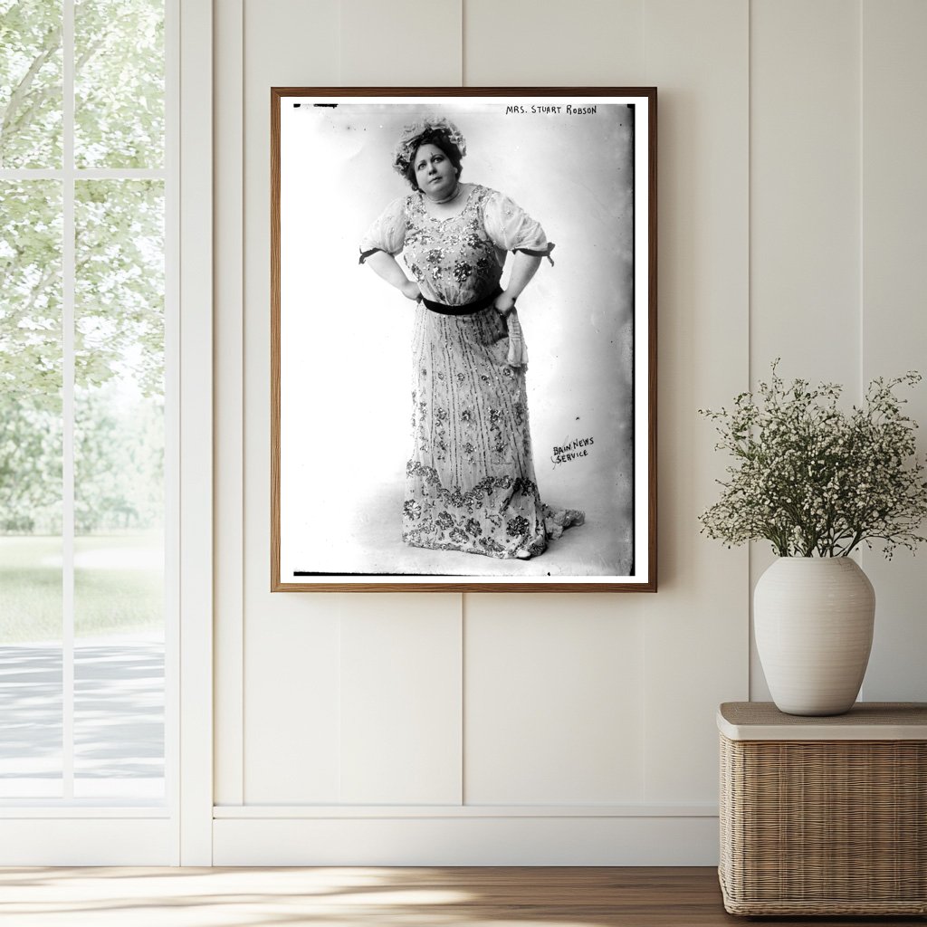 1920s Theater Elegance: Portrait of Mrs. Stuart Robson