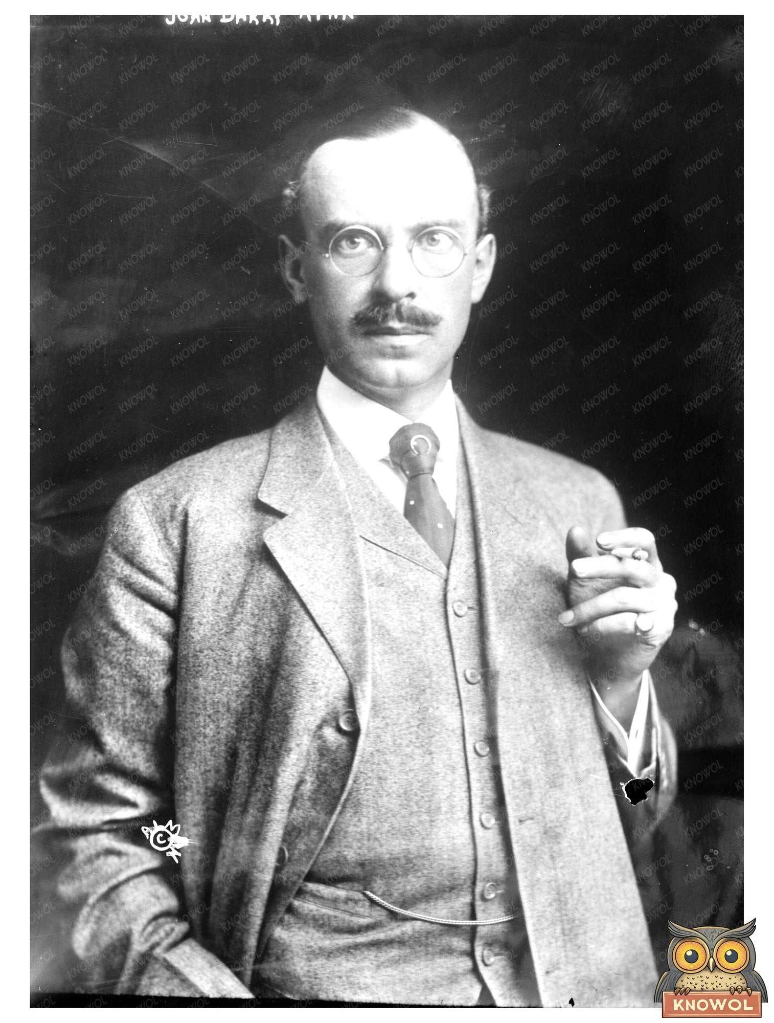 Vintage Portrait of a 20th-Century Politician