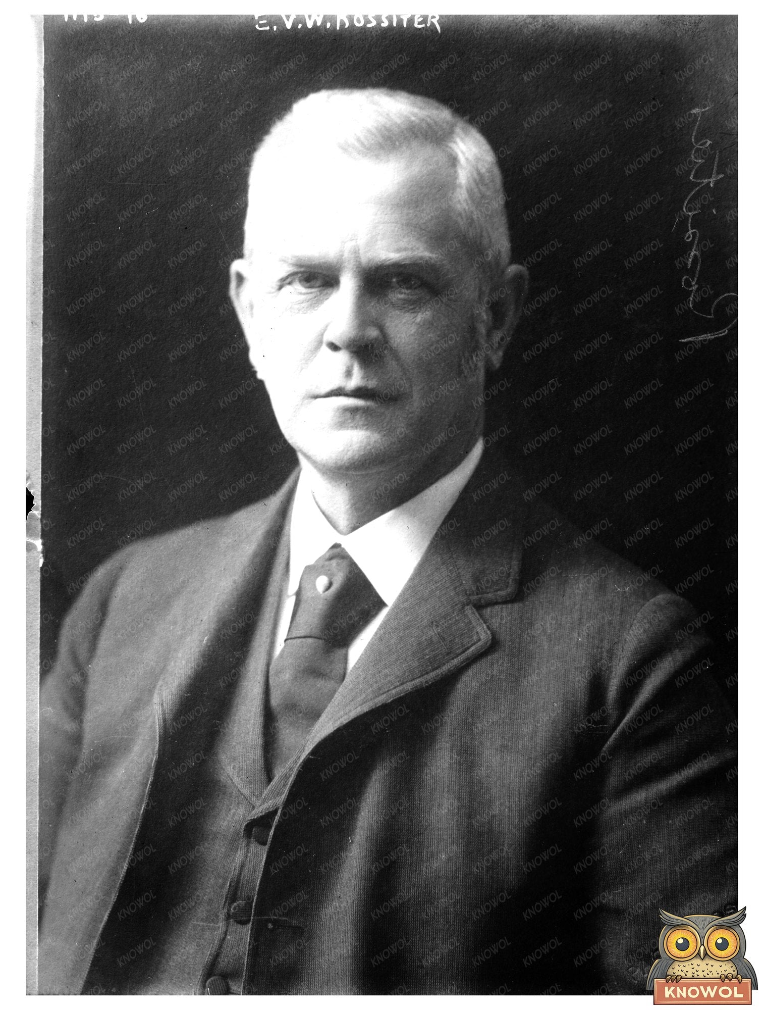 Vintage Portrait of E.V.W. Rossiter, NYC Icon