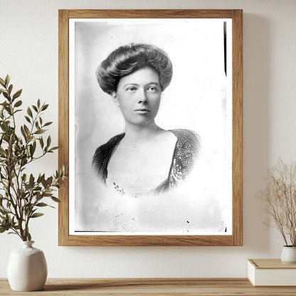 Elegant Portrait of Early 20th Century Socialite