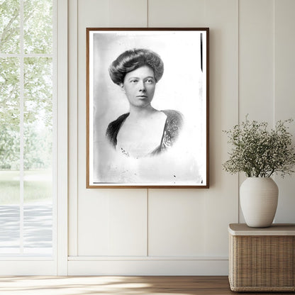 Elegant Portrait of Early 20th Century Socialite