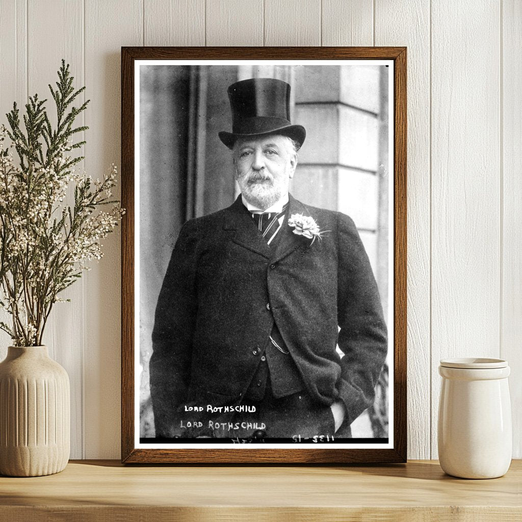 Victorian Era Portrait of Lord Rothschild, Banking Icon