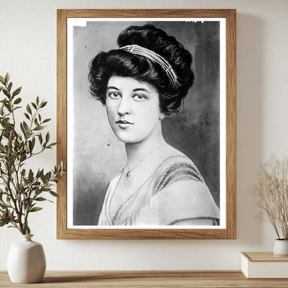 Elegant Portrait of Early 20th Century Socialite