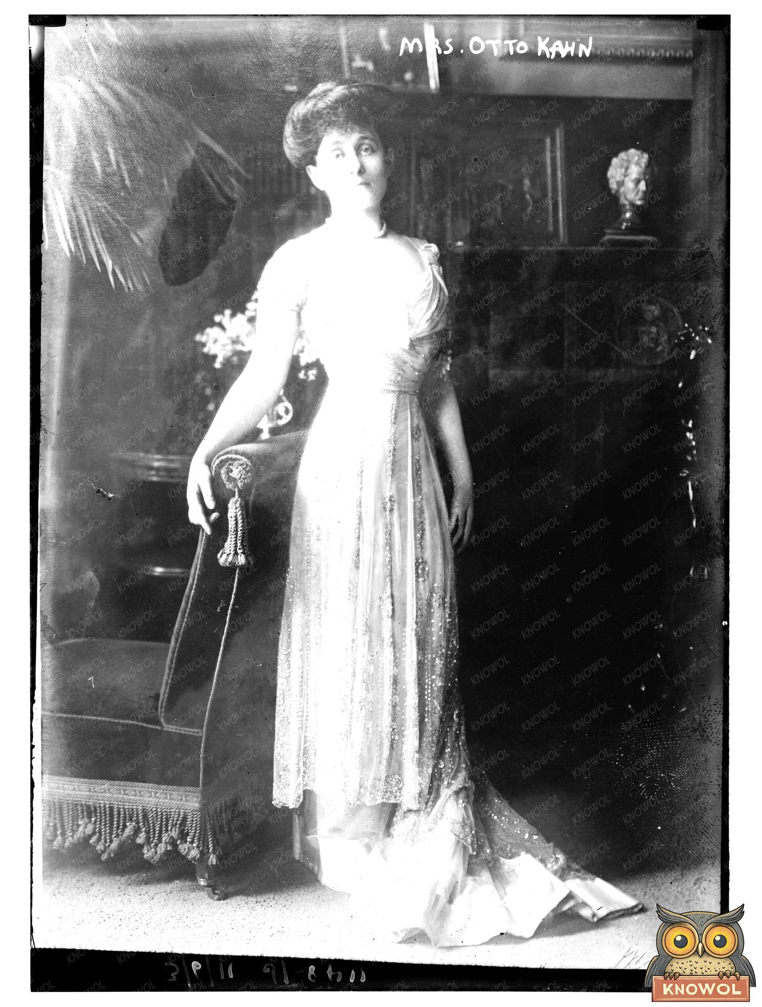 Elegant Portrait of Mrs. Otto Kahn, 20th Century Icon