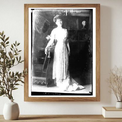 Elegant Portrait of Mrs. Otto Kahn, 20th Century Icon