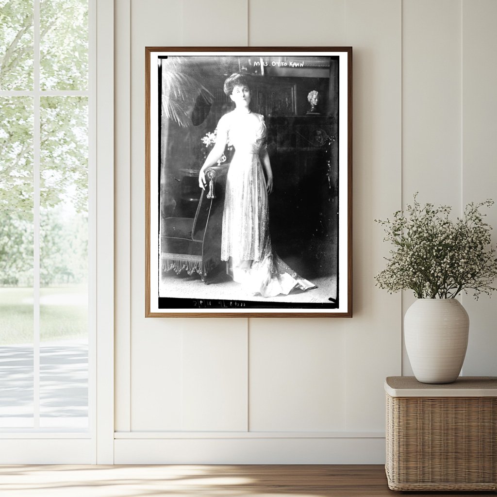 Elegant Portrait of Mrs. Otto Kahn, 20th Century Icon