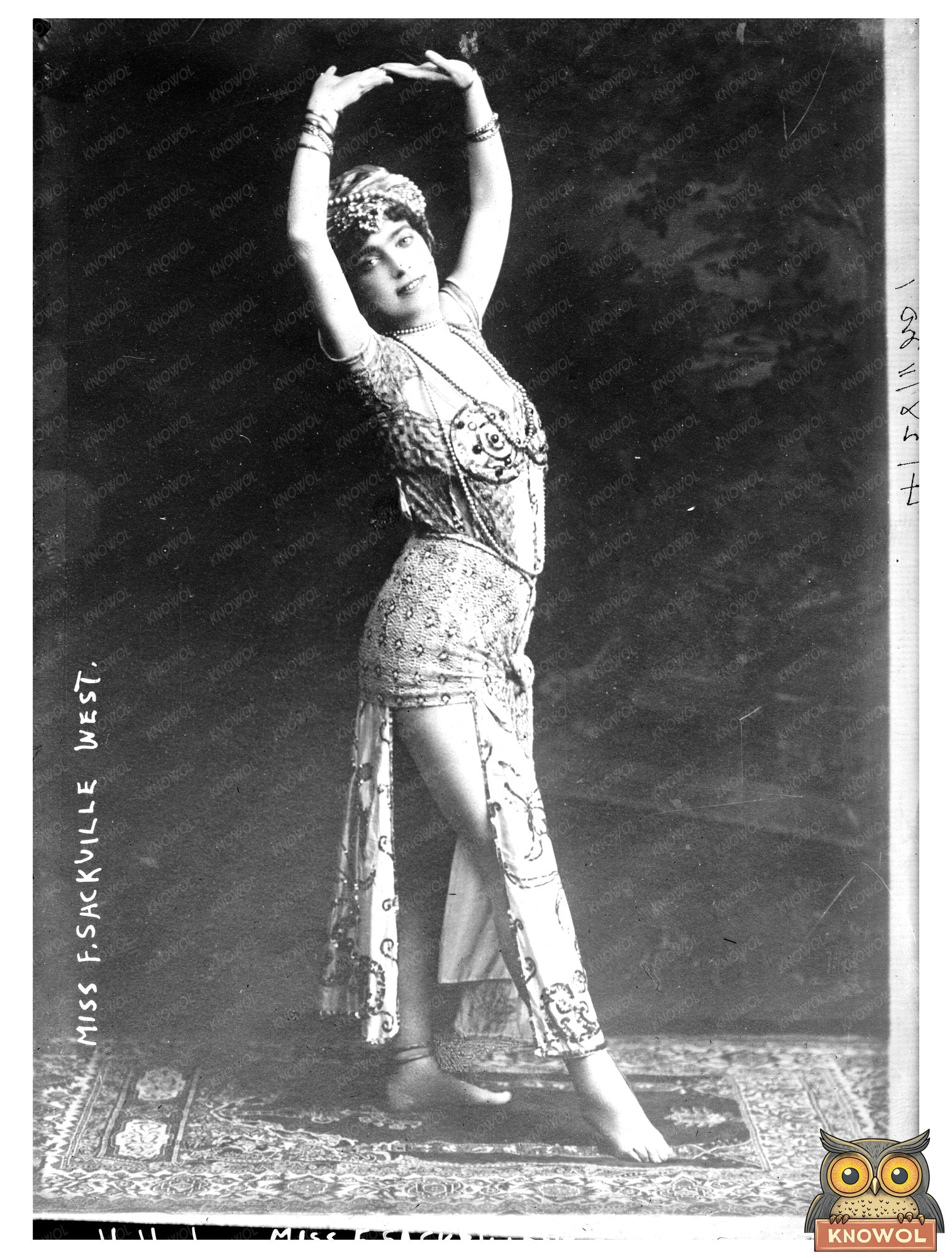 Elegant Portrait of Miss F. Sackville West