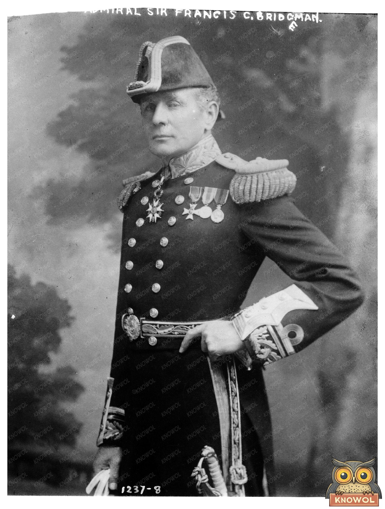 Elegant Admiral in Formal Royal Navy Dress Uniform