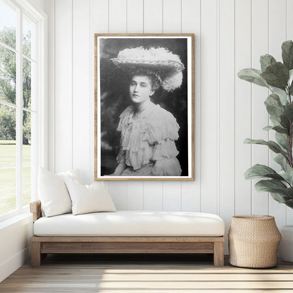 Elegant Portrait of Early 20th Century Socialite