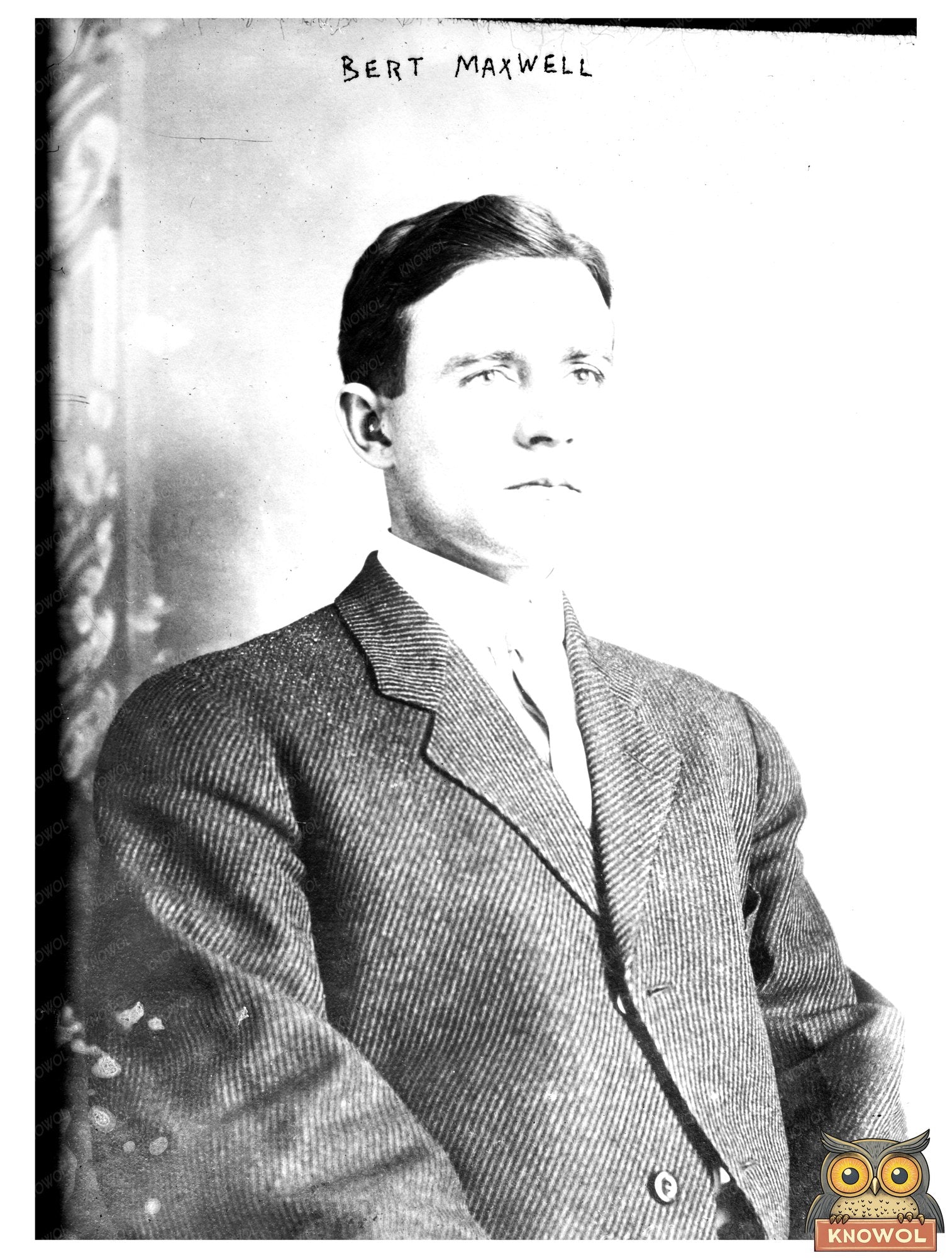 1914 American Baseball Pioneer in Historic Portrait