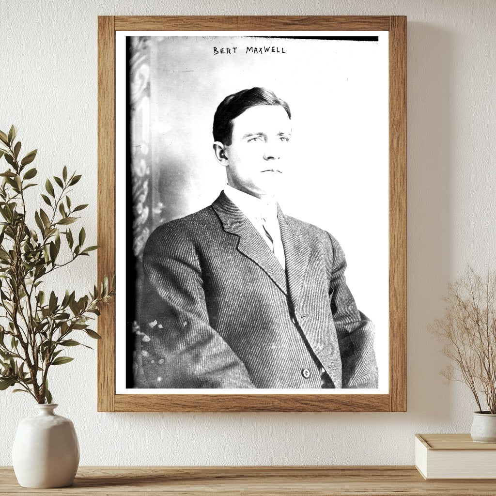 1914 American Baseball Pioneer in Historic Portrait