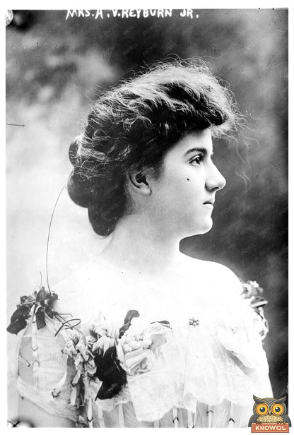 Elegant Portrait of Mrs. A.V. Heyburn, Jr. in Style