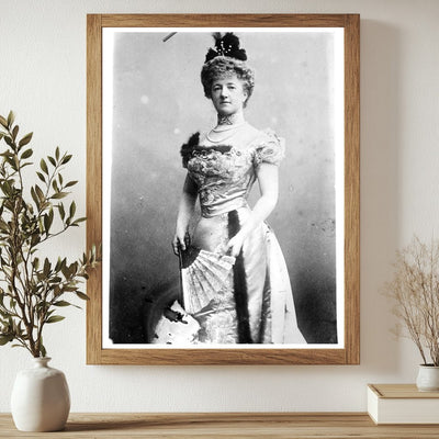 Elegant Portrait of Early 20th Century Society Matron