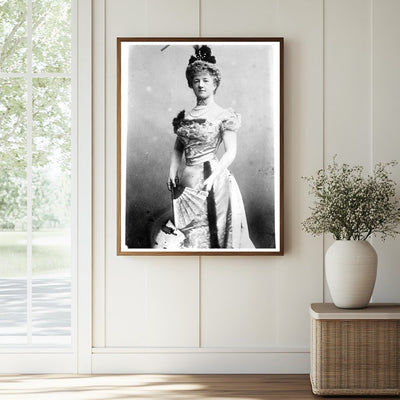 Elegant Portrait of Early 20th Century Society Matron