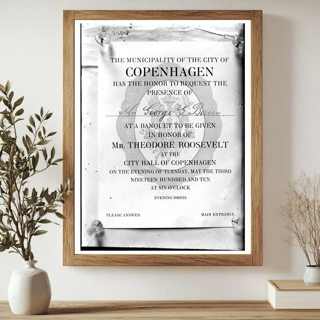 Vintage Invitation to Geo. Bains Event