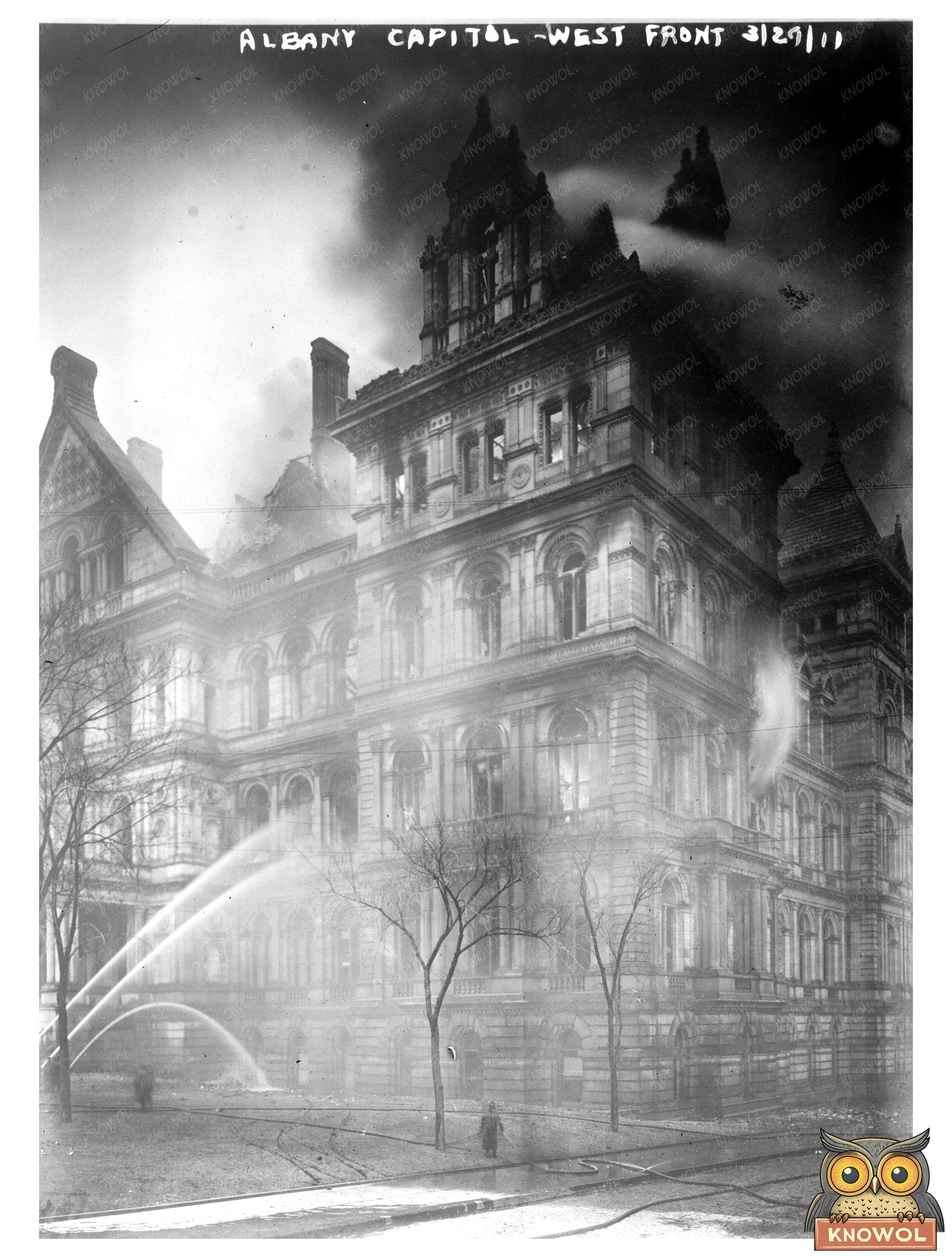 Majestic West Front of Albany Capitol, 19th Century