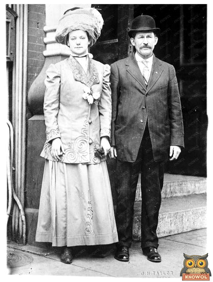 Early 1900s Couple Portrait: Almira & John Deitz