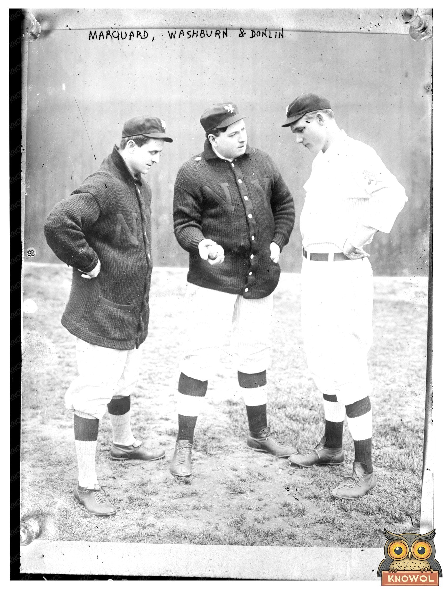 Legendary 1911 Baseball Trio: Marquard, Donlin, Washburn