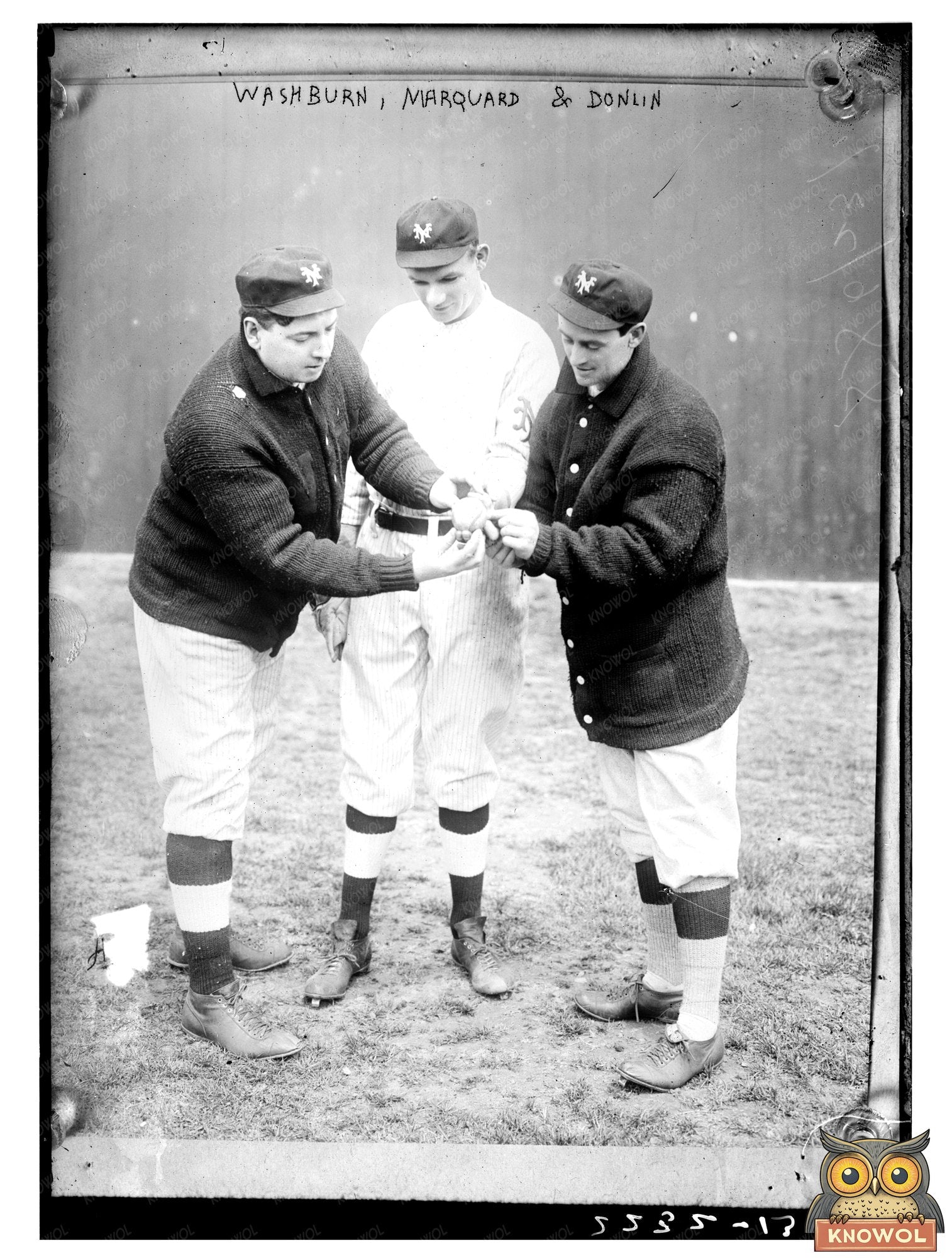 1911 New York Baseball Icons: Marquard, Donlin, Washburn