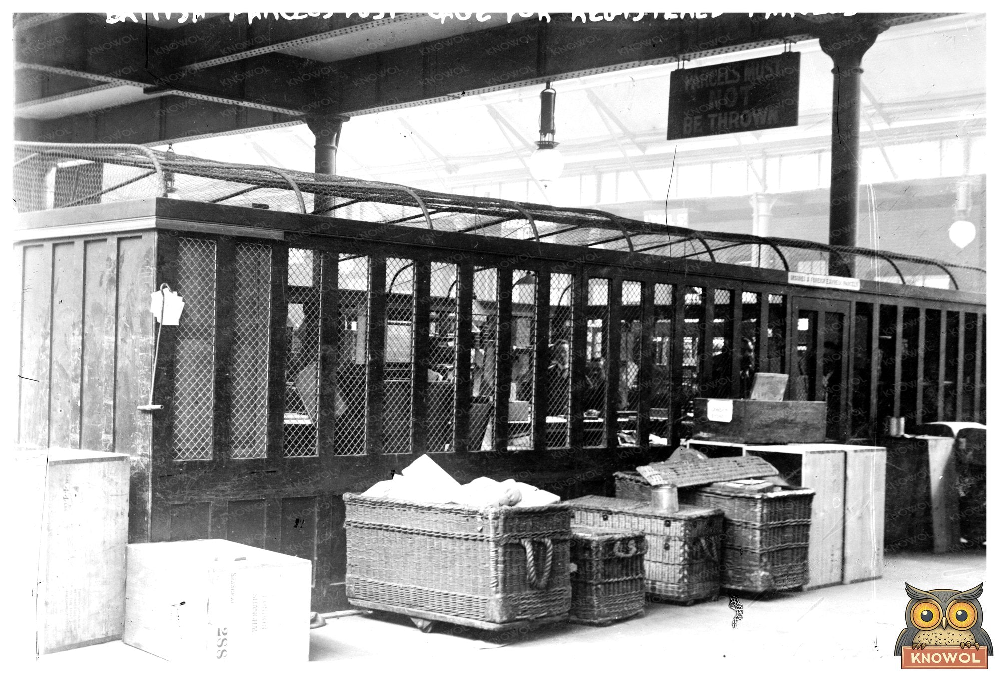 Vintage British Parcel Post Cage from Early 1900s