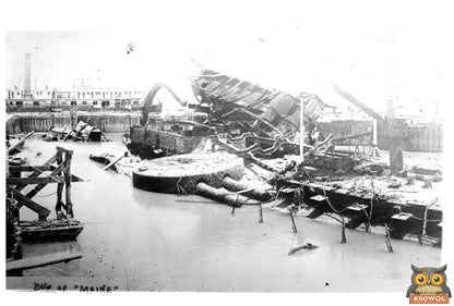 Vintage Naval Ship Bow: Engineering Marvel (1910s)