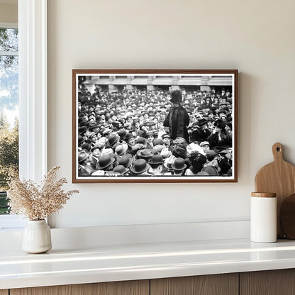 Emmeline Pankhurst Advocating for Women’s Rights on Wall St.