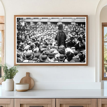 Emmeline Pankhurst Advocating for Women’s Rights on Wall St.