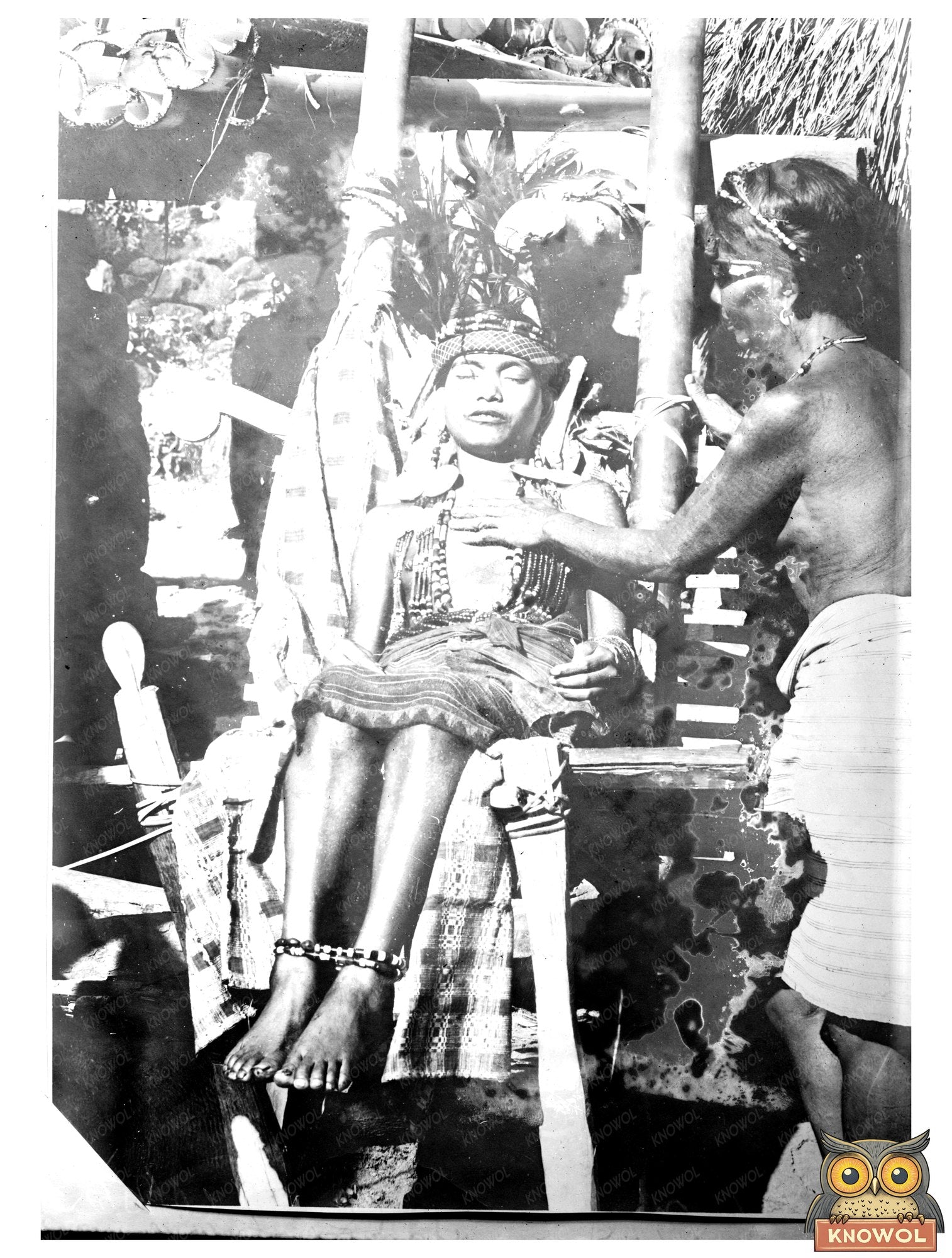 Emotional Farewell: Igorot Girl in State with Mother