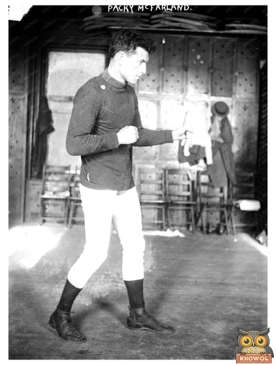Vintage Boxing Star Packy McFarland in Action