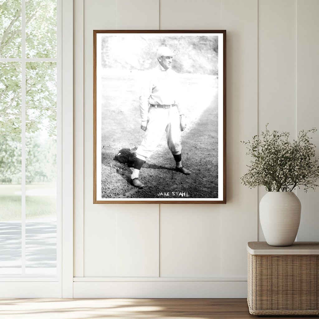1908 Boston AL Star: Captivating Jake Stahl Portrait