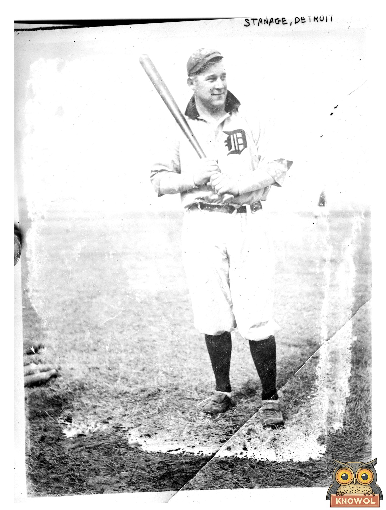 1911 Vintage Baseball Star: Oscar Stanage Portrait