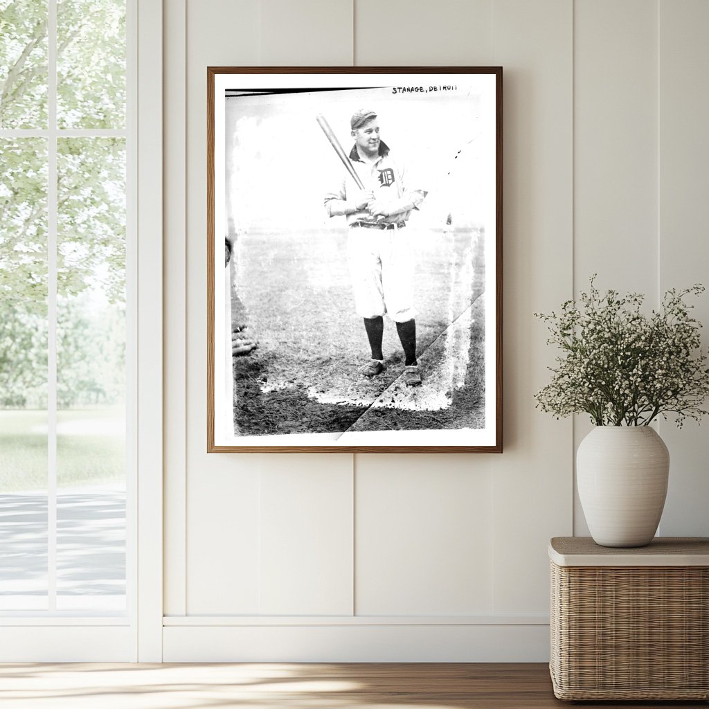1911 Vintage Baseball Star: Oscar Stanage Portrait