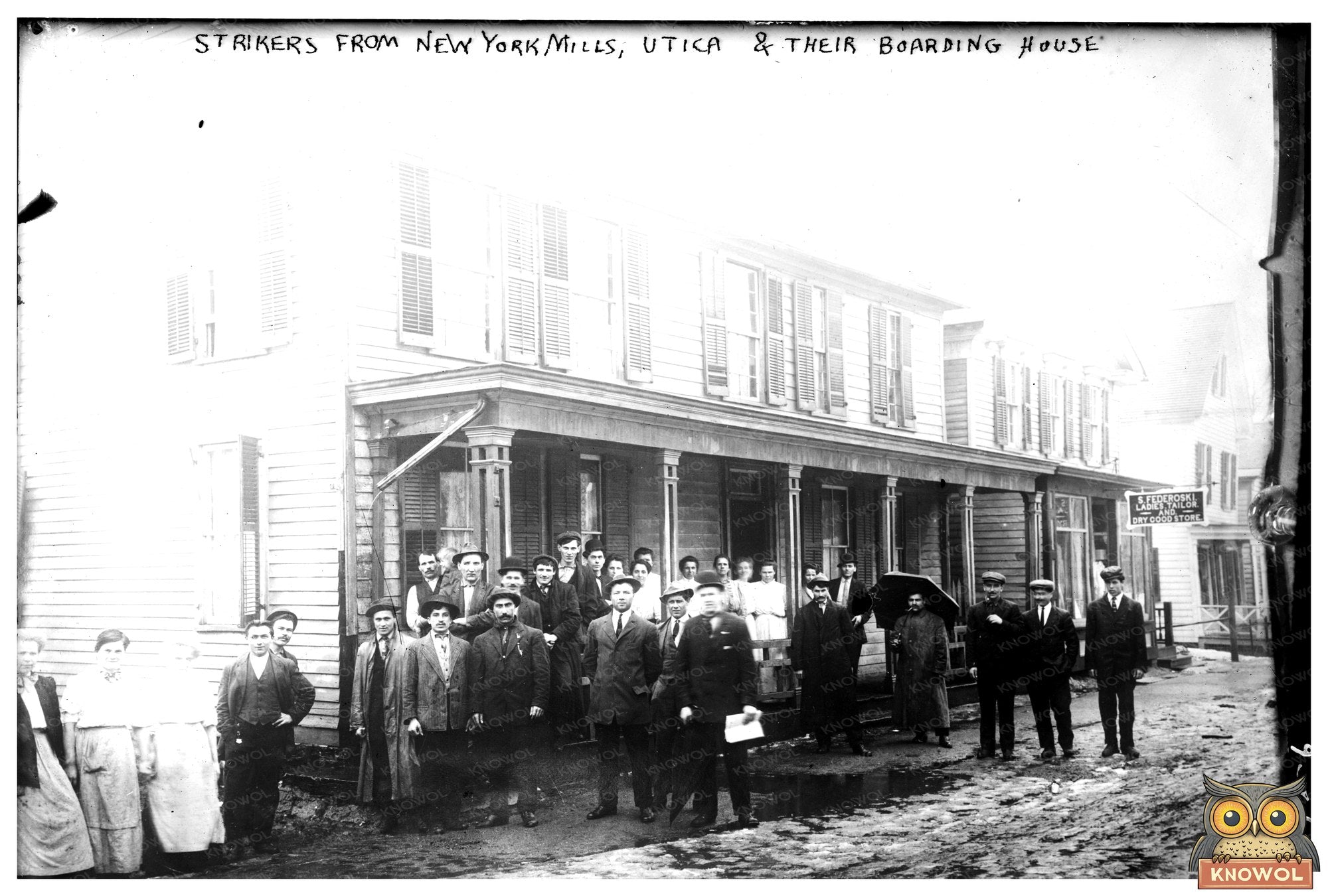 “Historic Strikers Rally at New York Mills Boarding House”