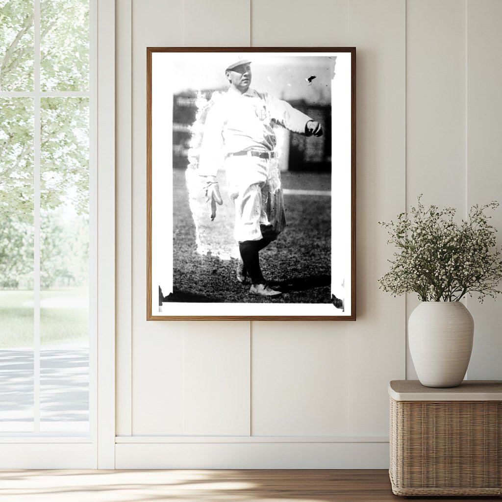1912 Detroit Baseball Star Hub Pernoll Portrait