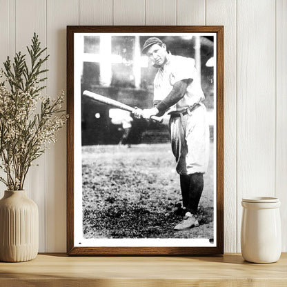 1908 Cincinnati Baseball Star in Action