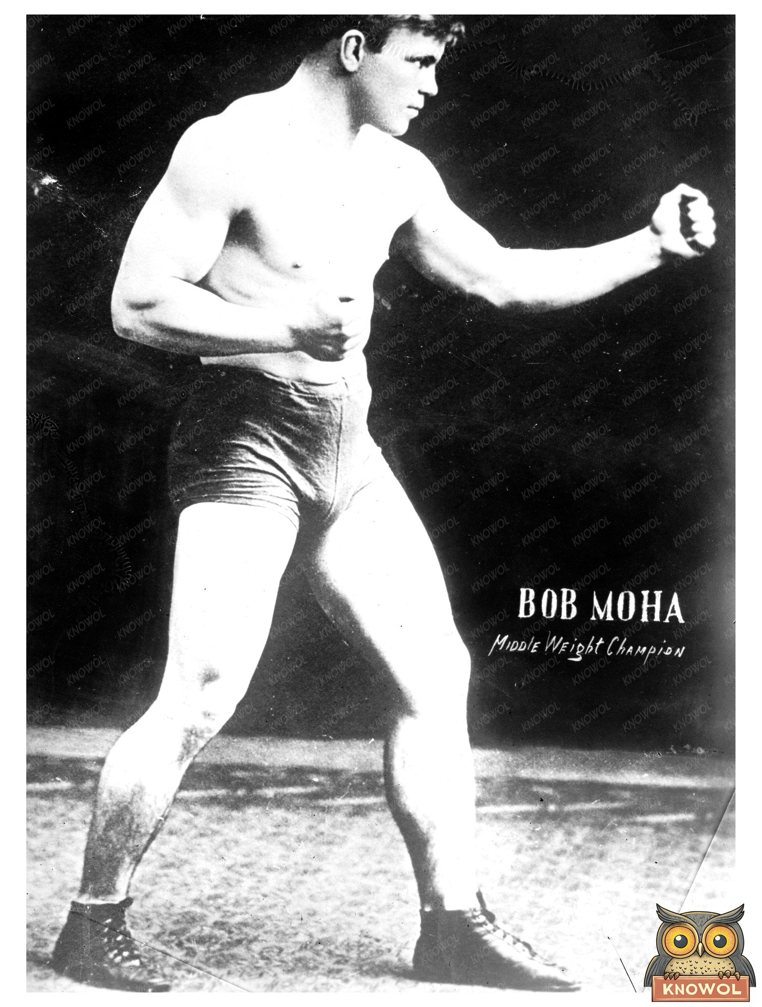 1920 Middleweight Champion Bob Moha in Action